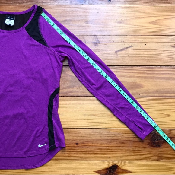 Nike Long Sleeve Fuchsia Black Work Out Top, EUC, M - Picture 10 of 15